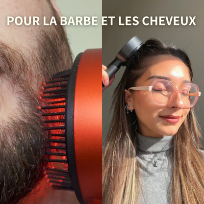 Brosse de Massage Capillaire à Lumière Rouge