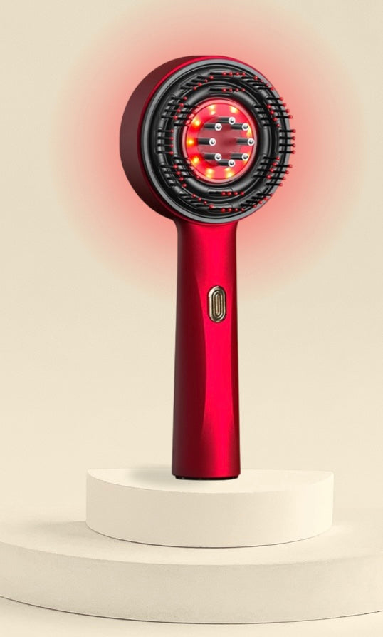 Brosse de Massage Capillaire à Lumière Rouge