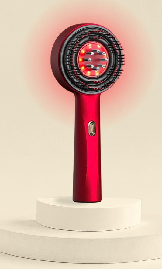 Brosse de Massage Capillaire à Lumière Rouge