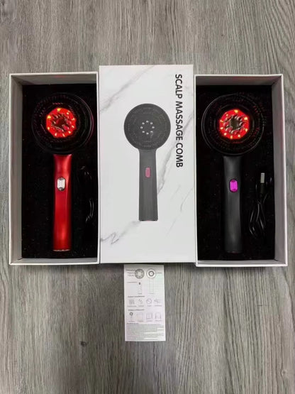 Brosse de Massage Capillaire à Lumière Rouge